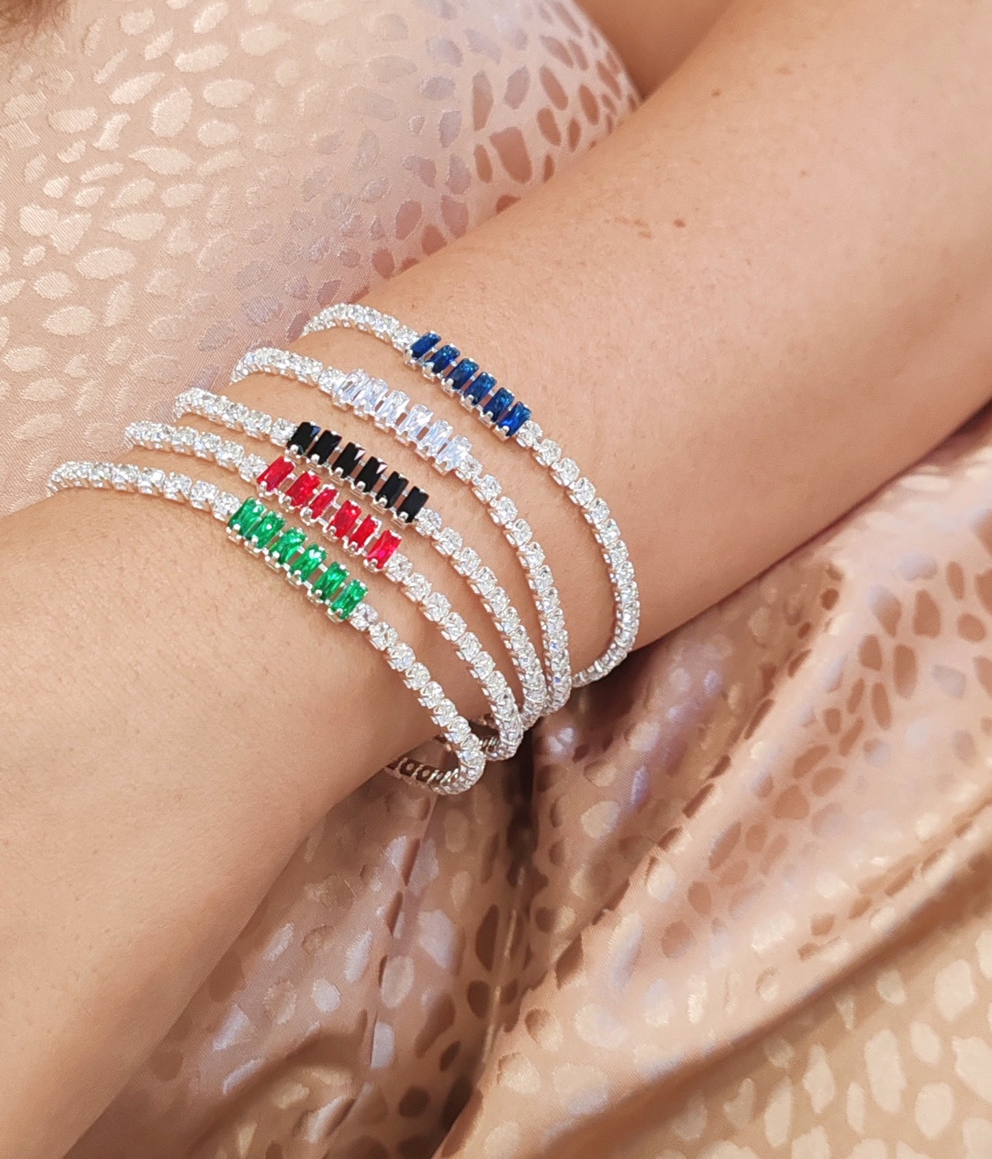 Bracciale Tennis Donna Modello B08 Vari Colori